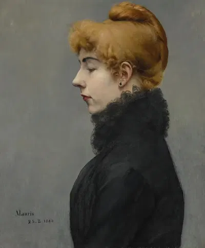 Портрет дамы by Шарль Мерин, 1885 — digital art print download