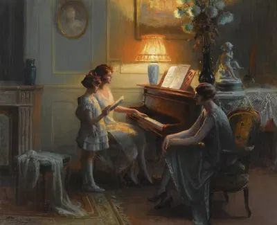 la lecon de chant by Delphin Enjolras — digital art print download