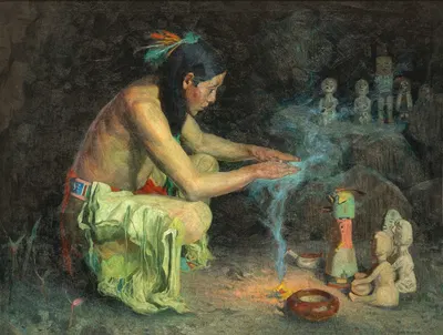 Shrine to the Rain Gods by Eanger Irving Couse — digital art print download