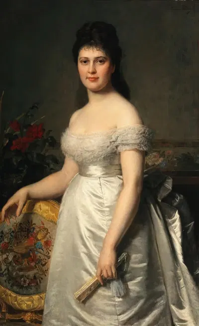 Портрет оперной певицы Аделины Патти (1843-1919) by Эугениус Феликс, 1843-1919 — digital art print download