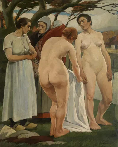Купающиеся женщины by Эжен Лаерманс — digital art print download