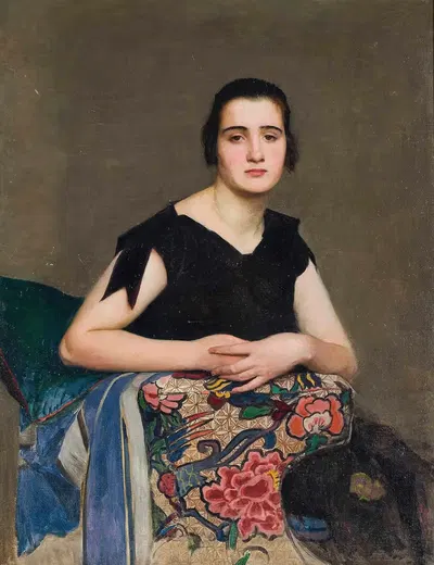 Черное платье by Джордж Спенсер Уотсон, 1921 — digital art print download