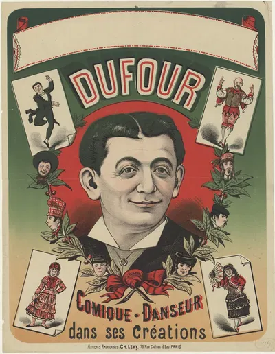 Dufour, comique, danseur, dans ses créations by Imp. Charles Lévy, 1883 — digital art print download