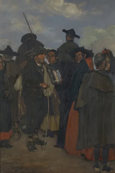 Spaanse boeren op de markt by Ignacio Zuloaga — digital art print download