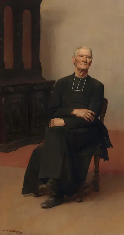 Portrait of an Old Priest by Jacques de Lalaing, 1882 — digital art print download