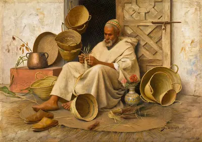 The Basket Weaver, Tangier by Jean Discart — digital art print download