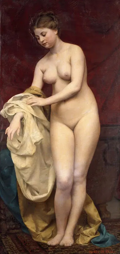 Купающаяся женщина by Карел Де Кесел, 1881 — digital art print download
