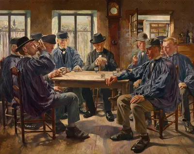 Воскресное утро, перед мессой by Леон Фредерик, 1906 — digital art print download