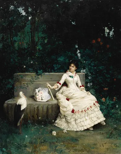 Прерванная мечта by Луи Адольф Тесье, 1883 — digital art print download