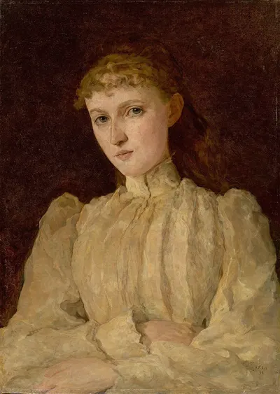 Portrait of a Young Woman by Louis Eysen, 1890 — digital art print download