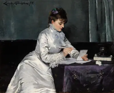 Портрет Рене Дельмас де Пон-Жест by Луиза Аббема, 1875 — digital art print download
