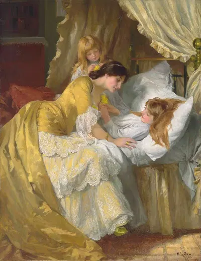 Поцелуй на ночь by Мэри Лайтбоди Гоу, 1884 — digital art print download