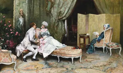 Флирт by Раймундо де Мадразо и Гаррета — digital art print download