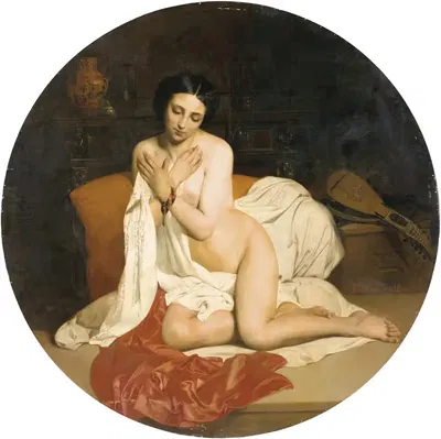 Ню у греческой вазы by Теодор Пьер Николя Майо, 1856 — digital art print download