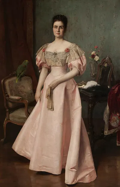 Портрет графини Марии Антонии Сильва-Таруcca by Вацлав Броужик, 1895 — digital art print download