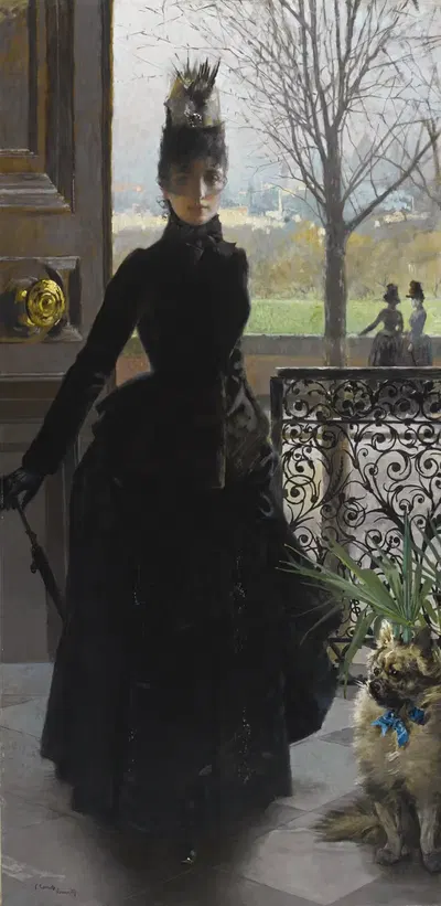 Элегантная дама by Витторио Маттео Коркос, 1887 — digital art print download