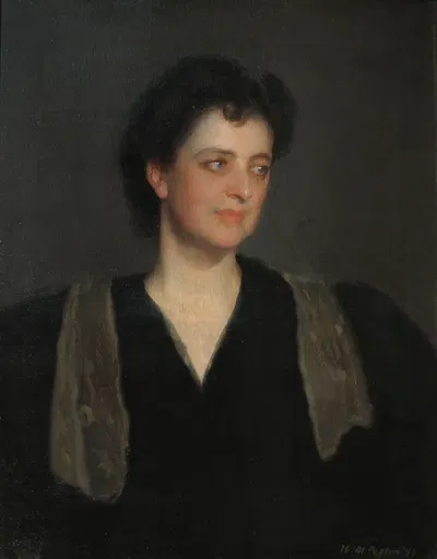 Портрет женщины в черном (госпожа Ховард Оки) by Уильям МаGregor Пакстон, 1897 — digital art print download
