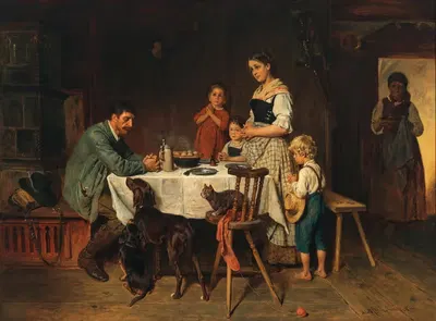 Благодать by Адольф Эберле, 1878 — digital art print download