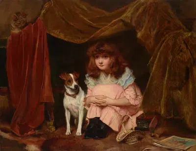 A Cubby House by Charles Burton Barber, 1891 — digital art print download
