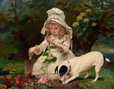 Любительские садоводы by Чарльз Бертон Барбер, 1885 — digital art print download