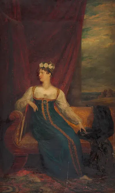 Портрет принцессы Шарлотты Уэльской by Джордж Доу, 1817 — digital art print download