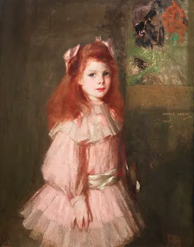 Girl in pink by George Henry, 1907 — digital art print download