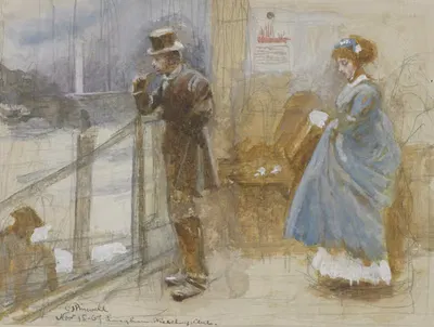 Клуб рисования в Лангеме by Джордж Джон Пинвелл, 1867 — digital art print download