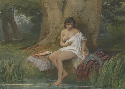 Woman bathing by John Absolon — digital art print download