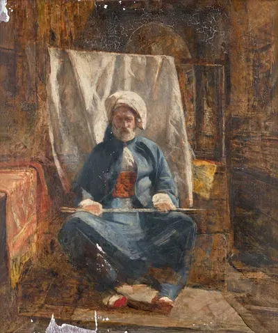 Эскиз для "В Безестейне", Эль Хан Халиль, Каир by Джон Фредерик Льюис — digital art print download