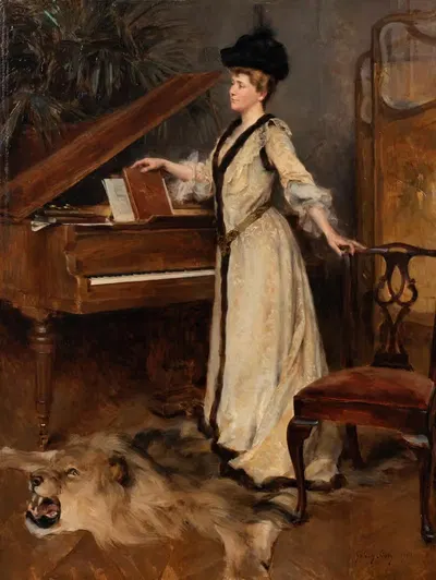 Портрет Мэ Шарон by Джулиан Рассел Стори, 1901 — digital art print download