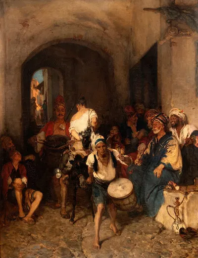 Наказание вора курицы в Смирне by Николаос Гизис, 1873 — digital art print download