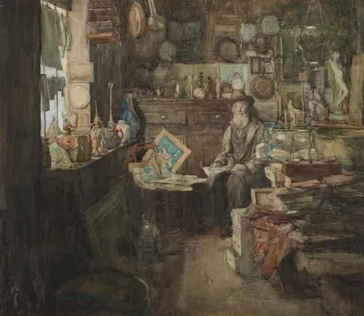 Магазин секонд-хенд, Париж by Оуэн Мертон, 1910 — digital art print download