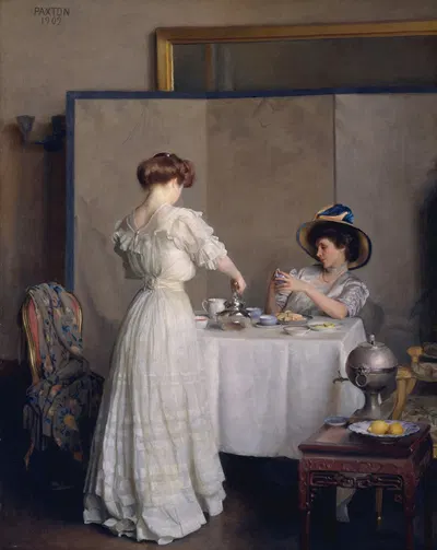 Чайные листья by Уильям МаGregor Пакстон, 1909 — digital art print download