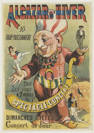 Alcazar d'Hiver. 10 faubourg Poissonnière. Spectacle – Concert by Имп. Эмиль Леви, 1876 — digital art print download