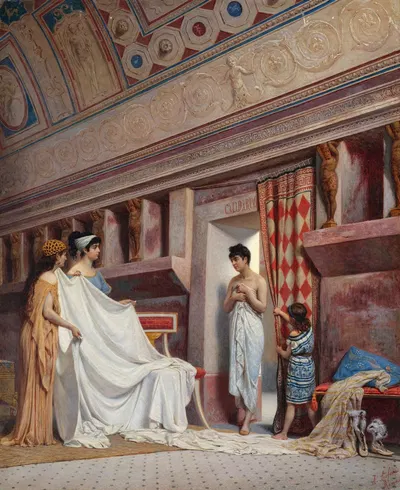Bathing Scene by Anatolio Scifoni — digital art print download