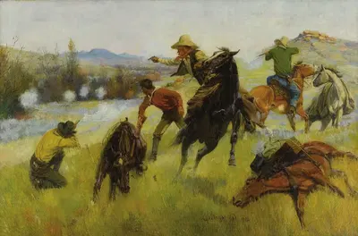 Огонь из-за деревьев by Эллинг Уильям Голлингс, 1912 — digital art print download