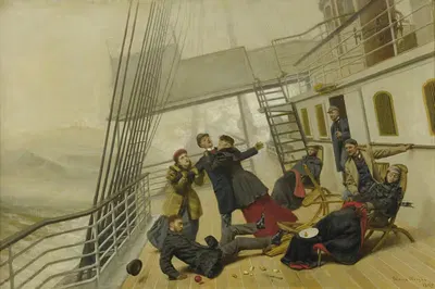 Крен в подветренную сторону by Джордж Хэнд Райт, 1895 — digital art print download