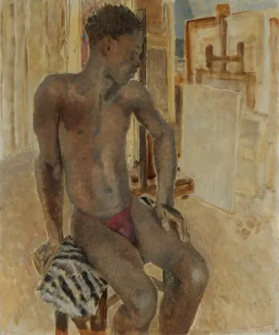 Seated Model in the Studio (Henry Thomas) by Glyn Warren Philpot, 1936 — digital art print download