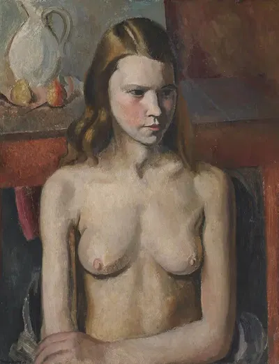 Сидящая обнаженная by Бернард Менинский, 1926 — digital art print download