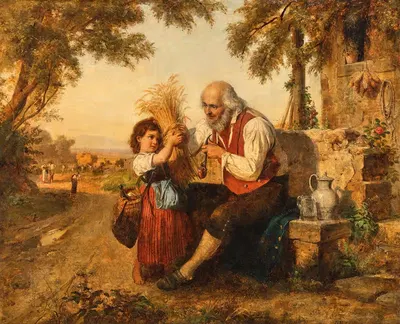Harvest in the Roman Campagna by Bernhard Reinhold — digital art print download