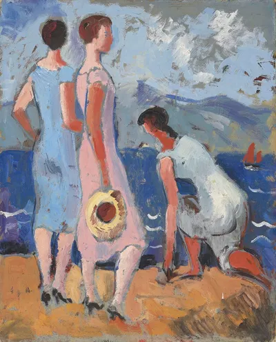 Девушки у моря by Кристофер Вуд, 1927 — digital art print download
