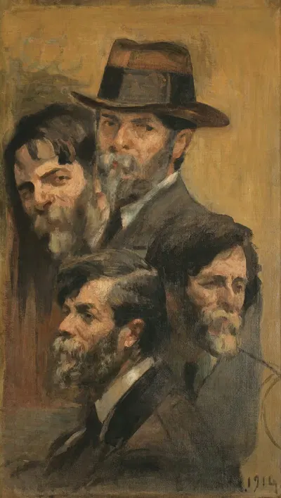 Автопортрет в четырех позициях by Элизеу Висконти, 1914 — digital art print download