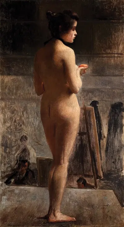 Женский ню by Элизеу Висконти, 1894 — digital art print download