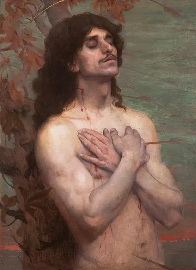 São Sebastião – Estudo para “Recompensa de São Sebastião” by Элизеу Висконти, 1897 — digital art print download