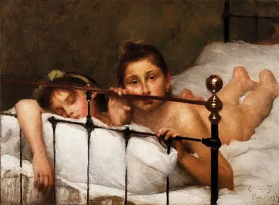 Две сестры или Летом by Элизеу Висконти, 1894 — digital art print download