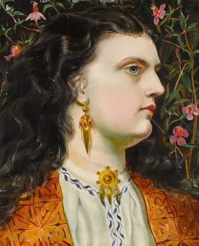 Золотое серьга by Эмма Сэндис, 1865 — digital art print download