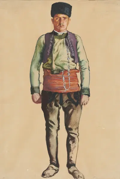 Rumelian Turk by Evgeny Lanceray, 1922 — digital art print download