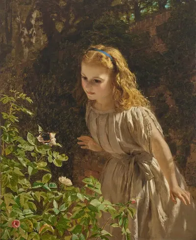 Бабочка by Джордж Элгар Хикс, 1866 — digital art print download