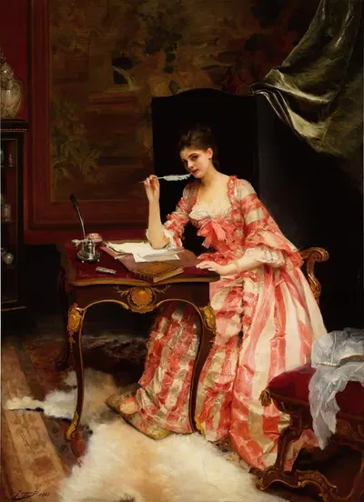 Любовное письмо by Гюстав Жан Жаке, 1883 — digital art print download
