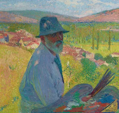 Автопортрет в Ла-Бастид-дю-Вер by Анри Мартен, 1905 — digital art print download